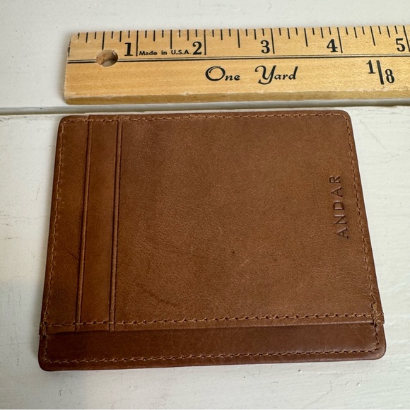 Andar The Scout Brown Leather Card Holder - Picture 6 of 10